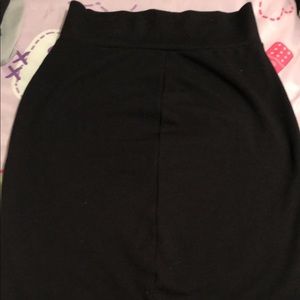 a black mini skirt